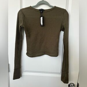 PrettyLittleThing Ribbed Long Sleeve Sweater
